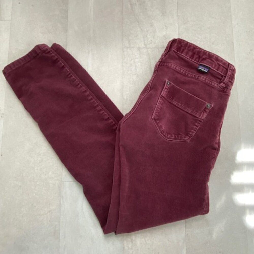 PATAGONIA Cotton Corduroy Slim Pants Jeans Burgundy 27 - Picture 13 of 15